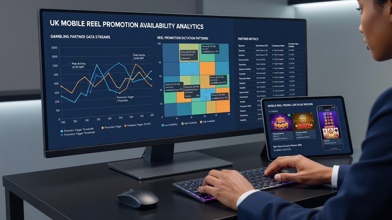 Analytics dashboard illustrating partner data integration for UK mobile casino promotions