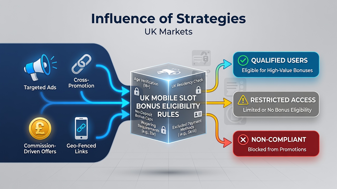 Analytics dashboard displaying affiliate performance metrics and mobile slot bonus eligibility trends in the UK